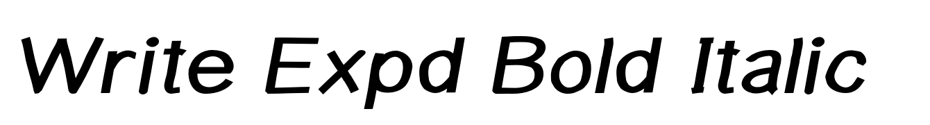 Write Expd Bold Italic